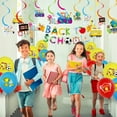 thumbnail image 2 of ZEYGC Back To School Decorations with Banner, Paper Spiral Hanging Cards and Latex Balloons, Kindergarten Daycare Party Supply, 31pcs, 2 of 7