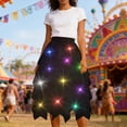 thumbnail image 3 of Tulle Skirts for Women with Light High Waisted Irregular Mesh Layered Flowy A Line Midi Skirt Elegant Tutu Skirts, 3 of 5