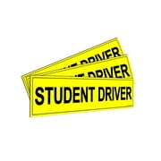 Flexible Magnets Student Driver Magnet - Bumper Stickers for a New Driver - Car Sign (12" x 13") 3 Pack