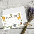 thumbnail image 3 of Koyal Wholesale Kids Fill in the Blank Thank You Cards 20 Cards Including Envelopes Safari Jungle Animals, 3 of 5