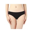 thumbnail image 3 of Buankoxy Women's Invisible Seamless Hipster Panties Mid-Rise No Show Laser Cut Underwear 6 Pack,Black,Size 5, 3 of 6