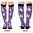 thumbnail image 4 of FORMRS Womens Knee High Socks Casual Long Thick Travel Daily Wear, 1 Pair, Halloween Purple Ghosts, 4 of 6