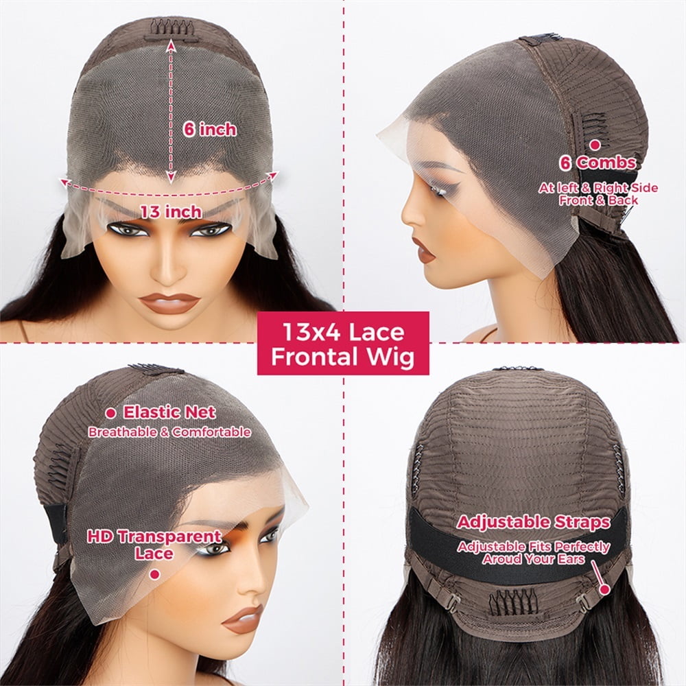 1B/27 Straight 13x4 Lace Frontal Wig Human Hair Pre Plucked Ombre Blonde Colored Lace Front Wigs