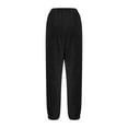 thumbnail image 3 of ZHYou Fleece Sweatpants for Women Soft Warm Casual Joggers with Pockets Elastic Drawstring Waist,Black,Size M, 3 of 7