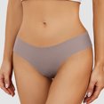 thumbnail image 5 of Ashirexll Ladies Underwear Panties, Plus Size Underwear for Women, Ladies Fashion Solid Color Seamless Ice Silk Mid Waist Panties, 5 of 6