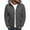 Gray, variant on Mens Coats Solid Color Hooded Cotton Padded Jackets