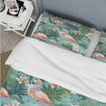 thumbnail image 4 of Designart "Paradise Of Flamingo Dreams I" Pink Tropical Bedding Covert Set - Tropical Bed Set With 2 Shams, 4 of 5