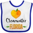 thumbnail image 3 of Inktastic Clearwater Florida Orange in Heart Boys or Girls Baby Bib, 3 of 4