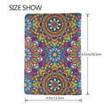 thumbnail image 3 of Rateoe Mandala Pattern Passport Holder Wallet Leather Mulit-purpose Travel Wallet Credit Cards Case ,Passport Cover for Women Men-6.5 in, 3 of 5