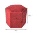 thumbnail image 5 of GROFRY Hexagonal Mini Ring Box Flannel Safekeeping Engagement Ring Case for Decorating, 5 of 8