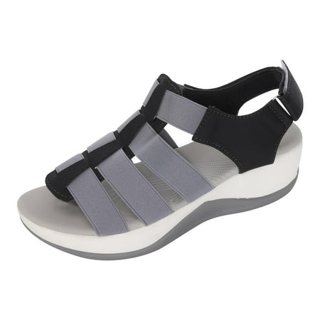 

Rdeuod Women S Sandals Summer Ladies Slippers Casual Shoes Lightweight Platform Wedges For Women
