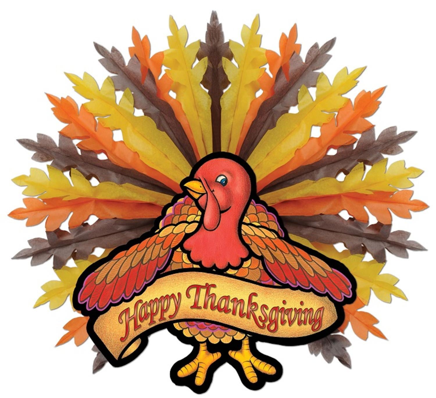 Pack of 6 Fall "Happy Thanksgiving" Hanging Turkey Decorations 31