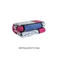 thumbnail image 3 of Checkered Fleece Printed Blanket With Drawstring Flannel Milk Fleece Coverlet Double Dormitory Bed Sheet, 3 of 6