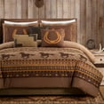 thumbnail image 2 of Chezmoi Collection Sedona 7-Piece Southwestern Wild Horses Microsuede Bedding Comforter Set (Full), 2 of 9