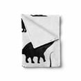 thumbnail image 2 of Dinosaur Soft Flannel Fleece Throw Blanket, Various Black Dino Silhouettes Jurassic Evolution Extinction Predator Animals, Cozy Plush for Indoor and Outdoor Use, 60" x 80", Black White, by Ambesonne, 2 of 6