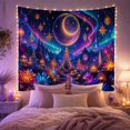 thumbnail image 2 of Cosmic Night Landscape with Glowing Crescent Moon and Enchanted Forest, Dreamy Fantasy for Space Lovers, Celestial Wall Art Decor, Halloween Gift Tapestry Wall Hanging for Bedroom and Living Room, 2 of 7