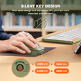 thumbnail image 6 of Meetion Foldable Keyboard and Mouse, Bluetooth & 2.4G wireless, Portable, Rechargeable, Green, 6 of 9