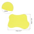 thumbnail image 2 of Unique Bargains 2pcs Acrylic Irregular Coaster, Creative Coaster Mug Pad Coffee Cup Coaster, Yellow (7x6 Inch), 2 of 6