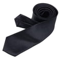 thumbnail image 3 of Casual Necktie Skinny Slim Narrow Neck Tie - Solid Black, 3 of 6