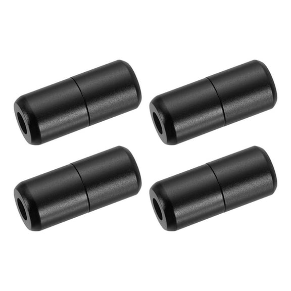 4Pack Shoe Laces Buckle Lock Aluminum No Tie Shoelace Turnbuckle, Black