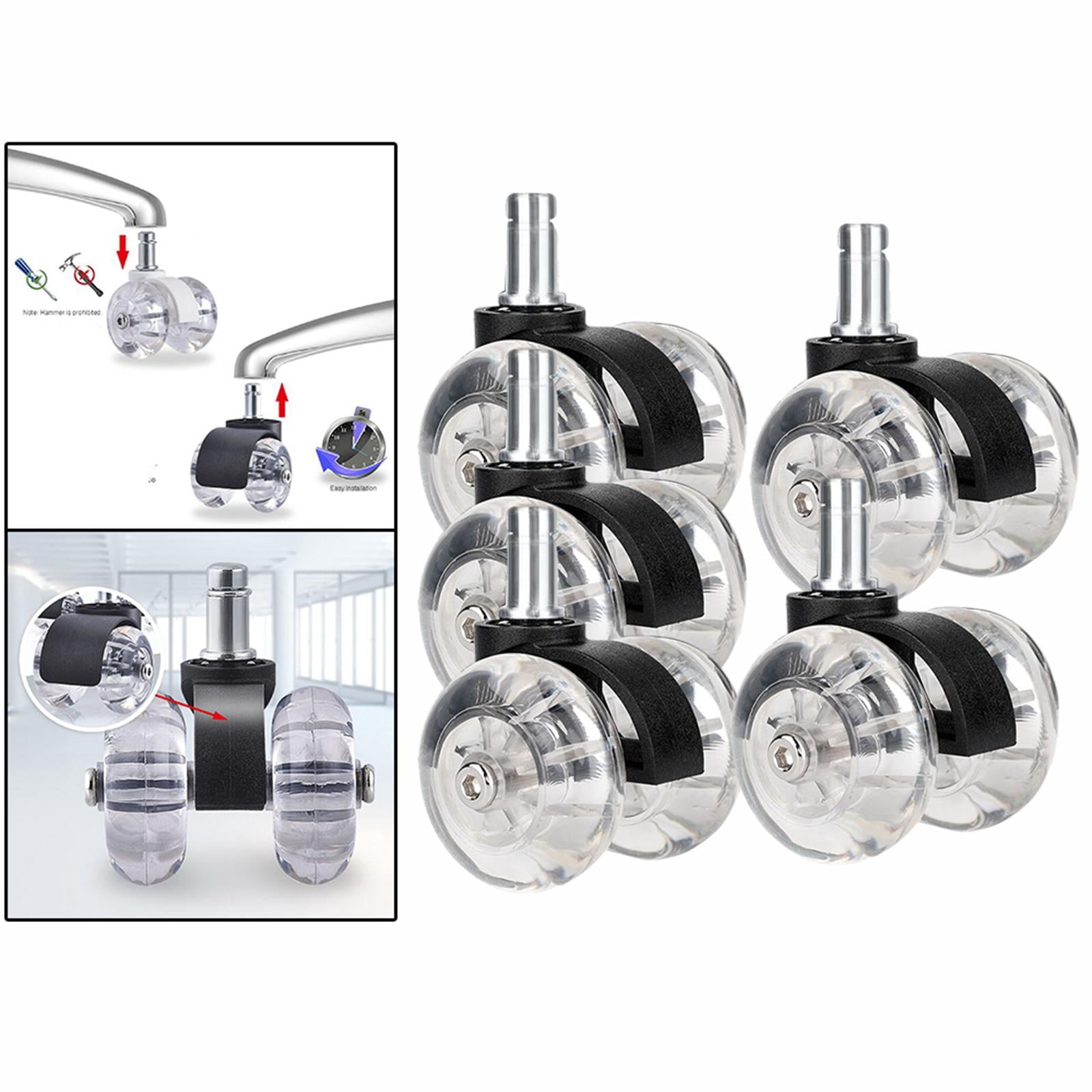 Heavy Duty Office Chair Caster Wheels Set of 5 Roller Wheel for Floor Protecting