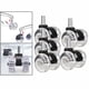 thumbnail image 3 of Ruedas universales para silla de oficina, 5 unidades, de repuesto, giratorias 360 degree, silenciosas, para escritorio Negro A, 3 of 9