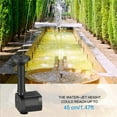 thumbnail image 5 of Ruziyoog Diy Solar Water Pump Kit Solar Powered Water Fountains Pump with 4 Nozzles Diy Water Feature Outdoor Fountains for Bird Bath Garden And Fish Tank Black 13.78-25.59In, 5 of 7