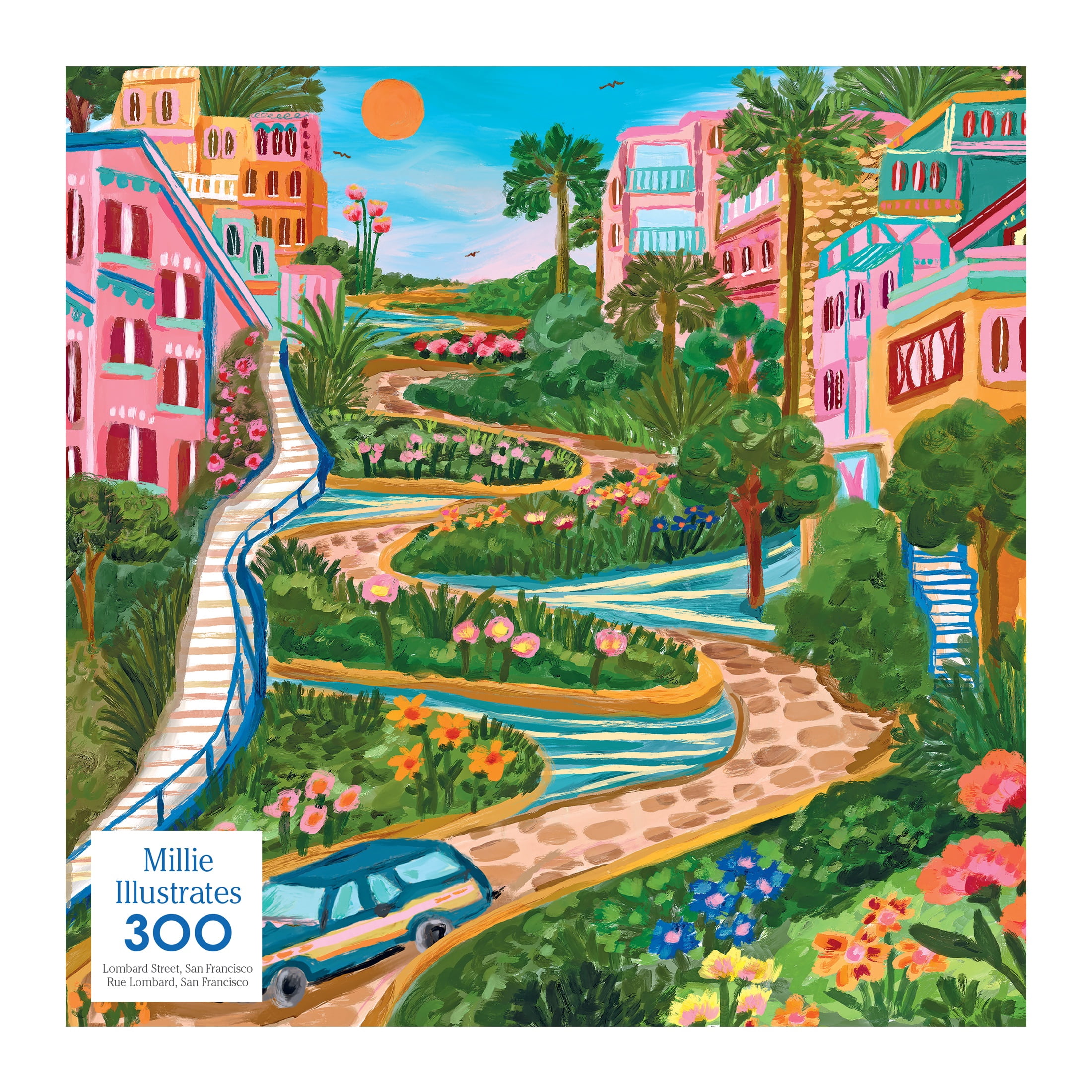 RoseArt Modern Illustrations 300-Piece Lombard Street, San Francisco Adult Interlocking Puzzle