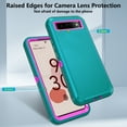 thumbnail image 4 of Asuwish Compatible with Google Pixel 6 Phone Case Hybrid Rugged Shockproof Hard Protective Drop Proof Full Body Heavy Duty Mobile Cell Cover for Pixel6 Pixle Six 6 Women Men Green, 4 of 7