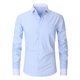 thumbnail image 1 of Blusa y camisa de manga larga con cuello vuelto para hombre, cárdigan a rayas con cuello vuelto, camisa de botones de estilo profesional, blusa de poliéster para hombre, 1 of 4
