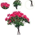 thumbnail image 6 of 5 Pcs Artificial Azalea for Outdoors Topboutique Fake Rhododendra Bush Faux Silk Flowers Bouquet UV Resistant Artificial Plant for Front Porch, Garden, Yard, Patio Decor (Rose Red), 6 of 6
