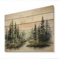 thumbnail image 2 of Designart "Forest Retreat Oasis III" Countryside Print on Natural Pine Wood, 2 of 5