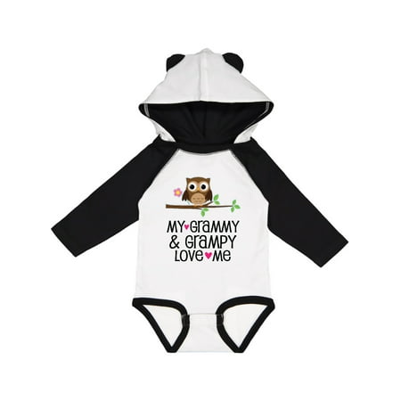 

Inktastic Grammy and Grampy Love Me Owl Gift Baby Girl Long Sleeve Bodysuit