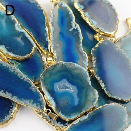 

Agate Wind Chime Piece Pendant Colorful Natural Agate DIY Slice Stone Rough N1U0