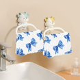 thumbnail image 6 of 6PCS Dish Towels and Dish Cloths Reuseable Dishcloths Sets for Washing Dishes, Cooking, Baking Size 11" x 11" Blue Bows Pattern, 6 of 9