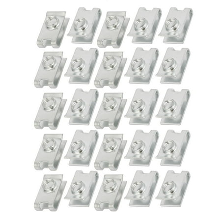 

Fit M6 Screw 65Mn Spring Steel U Nut Silver Tone 19mm x 11mm 25pcs