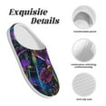 thumbnail image 5 of Balery Starry Night Iris Field Pattern Women's Fuzzy Memory Foam Slippers Fluffy Winter House Shoes Indoor and Outdoor-35/36, 5 of 7
