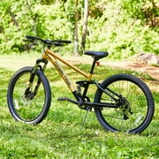 Ozark Trail 24 FS.1 Epictrail Full Suspension Mountain Bike, Fits Riders 46 - 56, Gold, Teens and Adults, Unisex, Online Only