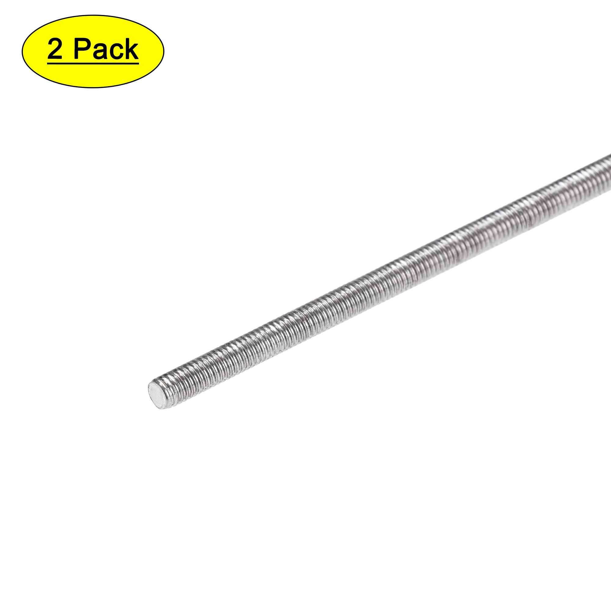 2 x Fully Threaded Steel Studding Bar Metric M10 x 300mm Screwed Rods