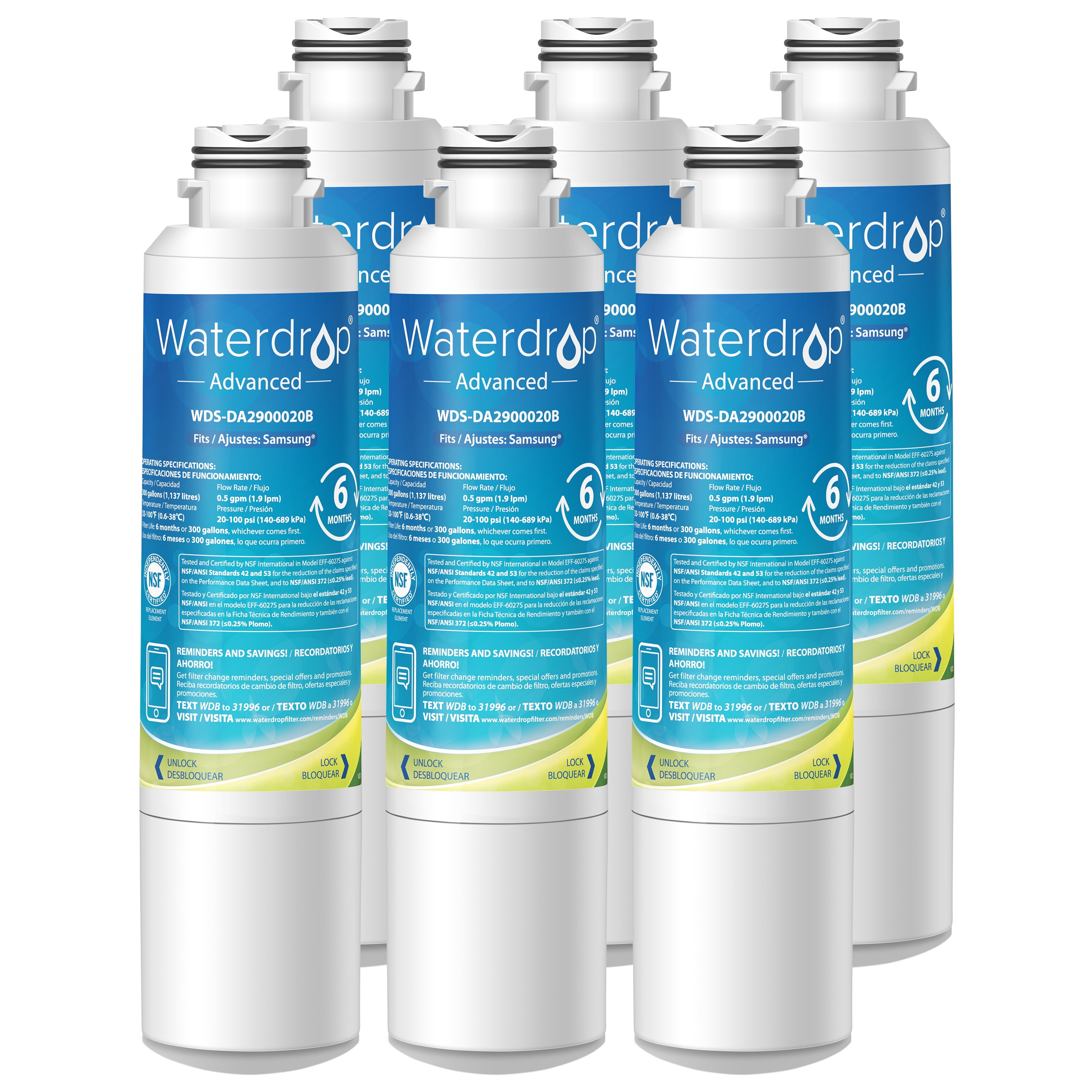 Waterdrop NSF 53&42 Certified DA2900020B Refrigerator Water Filter