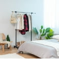 thumbnail image 3 of IRIS Extendable Single Rod Clothes Rack, Garment Rack, Clothing Rack w/Lockable wheel, 3 of 7