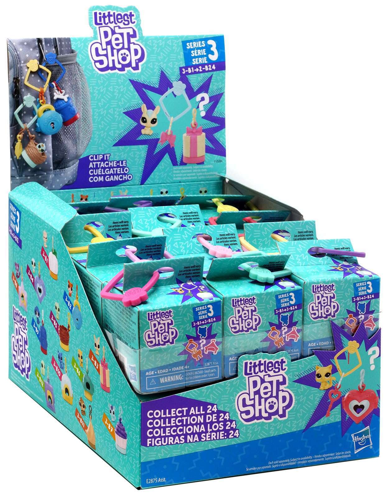 Littlest Pet Shop Clip It Series 3 Mystery Box (24 Packs) 