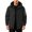 Black, variant on Hooded Multi Pocket Outdoor Jacket Men Hooded Zip Up Windproof Water Resistant Hiking Jacket White XXL