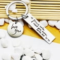 thumbnail image 4 of Stainless Steel Drive Safe Letter Keychain I Need You Here With Me Key Ring Gift, 4 of 4