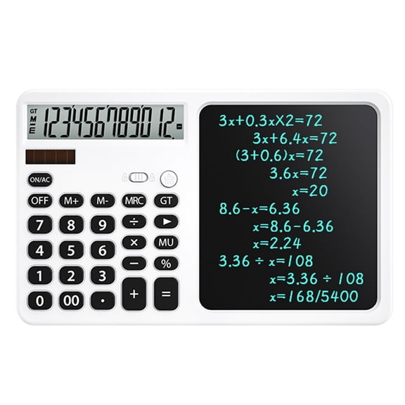 LZX-J01 Handwriting Tablet with 7-Inch Screen and Multi-Function Calculator, 1-Set, White