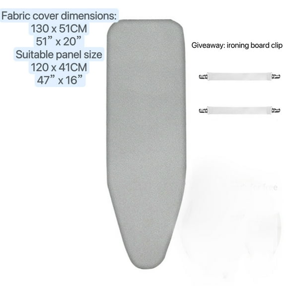 Silicone Ironing Board Cover, Heavy Duty Scorch and Stain Resistant Iron Pad, Thick Padding, Large and Standard Boards, Elastic Edge, 15x54(Iron Board not included)