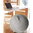 thumbnail image 3 of 55/65/75CM Exercise Ball Chair with Fabric Cover for Home Office Pilates Yoga, White, 75cm Size, 3 of 5