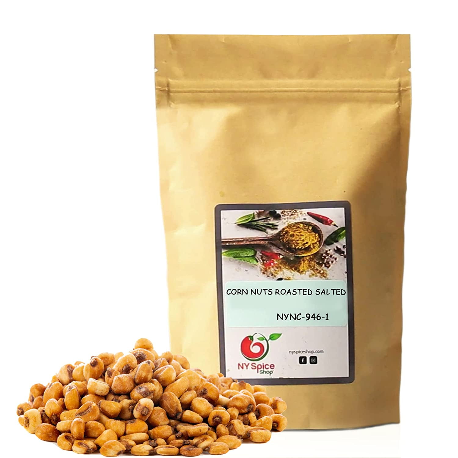NY Spice Shop Roasted Corn Salted Savory Snack Corn Nuts - 1Lb
