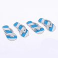 thumbnail image 3 of 4x2 Pair 1:12 Dollhouse Miniature Metal Flip Flops for Dollhouse Accessories, 3 of 5