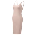 thumbnail image 6 of Womens Seamless Camisole Shapewear Dress Long Bodycon Tummy Control Elegant Comfortable Shapers Beige XXL, 6 of 6